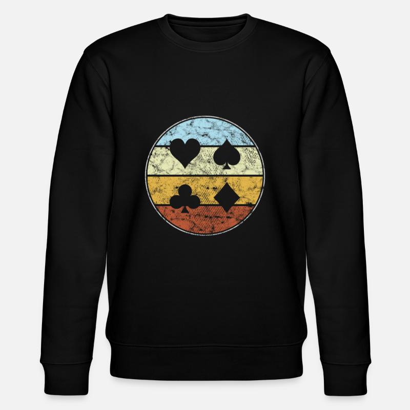 Poker Retro - Stanley/Stella CHANGER Unisex Organic Sweatshirt - black