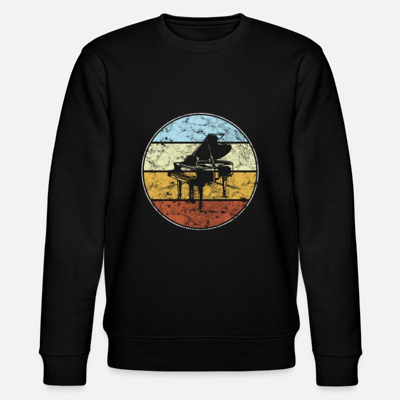 Klavier Retro - Stanley/Stella Unisex Bio-Sweatshirt CHANGER  - Schwarz
