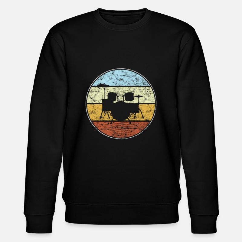 Schlagzeug Retro - Stanley/Stella Unisex Bio-Sweatshirt CHANGER  - Schwarz