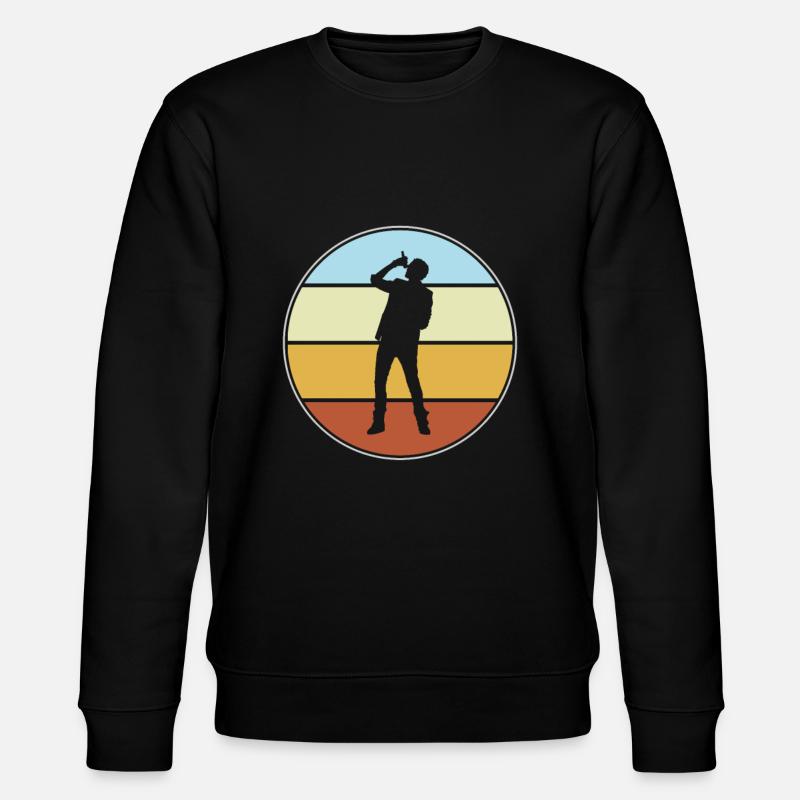 Sänger Retro - Stanley/Stella Unisex Bio-Sweatshirt CHANGER  - Schwarz