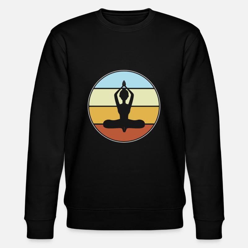 Yoga Retro - Stanley/Stella Unisex Bio-Sweatshirt CHANGER  - Schwarz