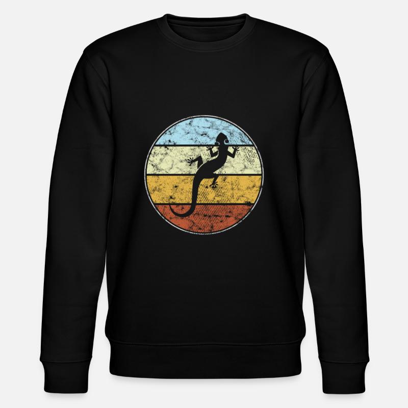 Eidechse Retro - Stanley/Stella Unisex Bio-Sweatshirt CHANGER  - Schwarz
