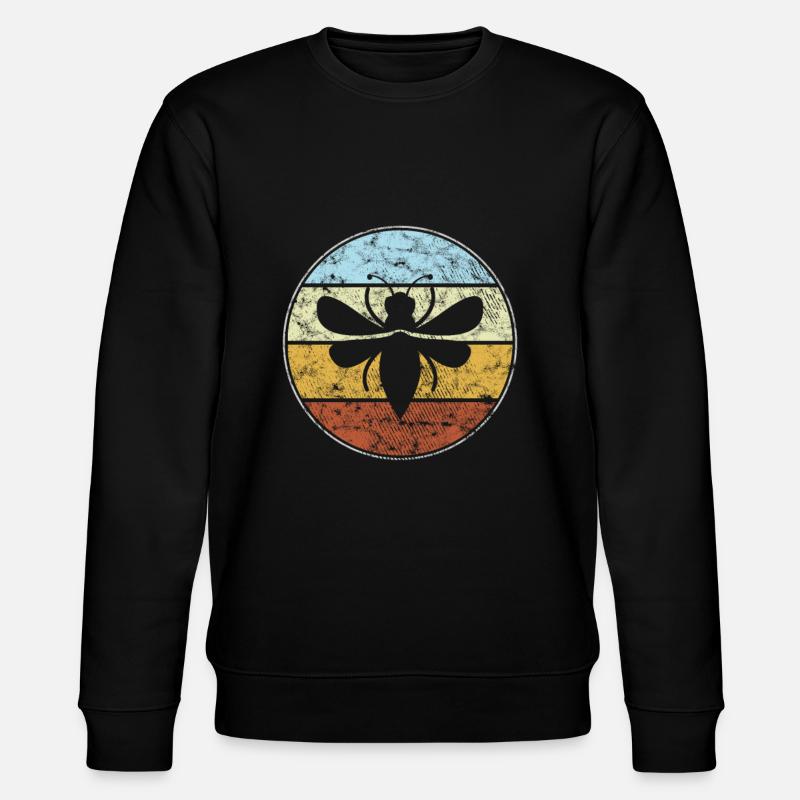 Biene Retro - Stanley/Stella Unisex Bio-Sweatshirt CHANGER  - Schwarz