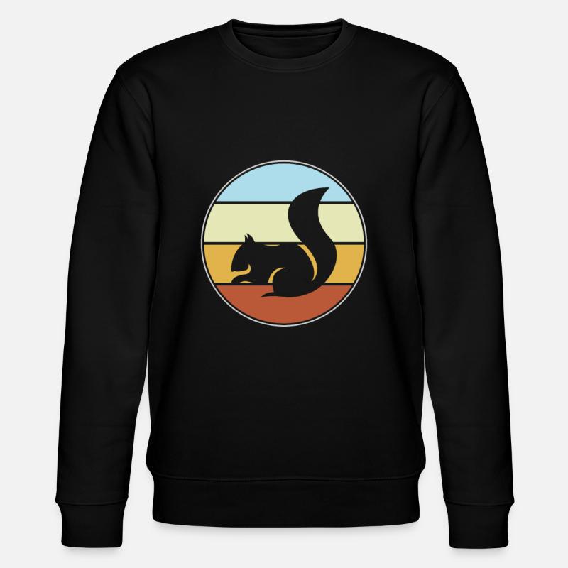 Écureuil Rétro - Sweat bio CHANGER Stanley/Stella Unisexe - noir