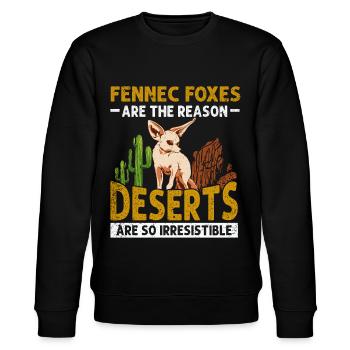 Les déserts de renards Fennek sont irrésistibles - Sweat bio CHANGER Stanley/Stella Unisexe - noir - Devant - Nik (191cm) & Marisol (170cm)