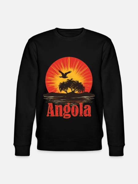 Angola Angolan Flag Vintage Sunset Souvenir Pride - Stanley/Stella Unisex Bio-Sweatshirt CHANGER  - Schwarz