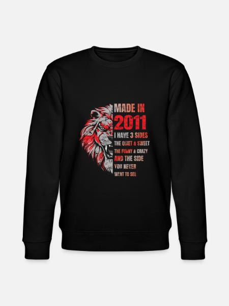 2011 Birthday Lion made in - Stanley/Stella CHANGER Unisex Organic Sweatshirt - black