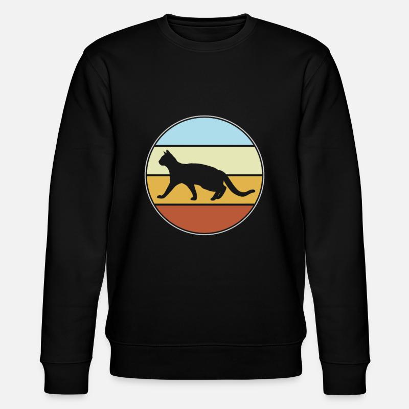 Chat Rétro - Sweat bio CHANGER Stanley/Stella Unisexe - noir