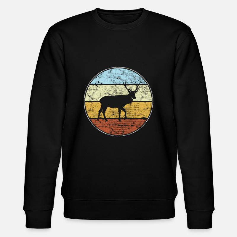 Hirsch Retro - Stanley/Stella CHANGER Unisex Organic Sweatshirt - black