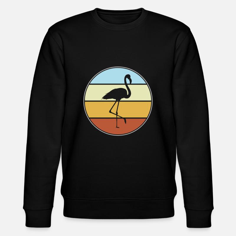 Flamingo Retro - Stanley/Stella Unisex Bio-Sweatshirt CHANGER  - Schwarz