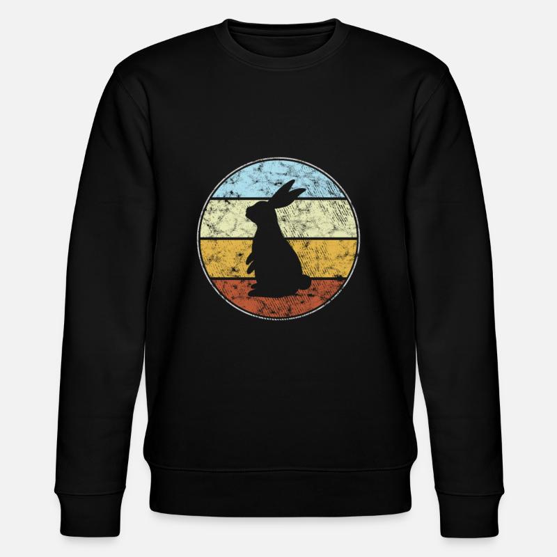 Rabbit retro - Stanley/Stella CHANGER Unisex Organic Sweatshirt - black