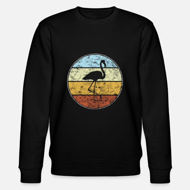 Flamingo Retro - Stanley/Stella CHANGER Unisex Organic Sweatshirt - black