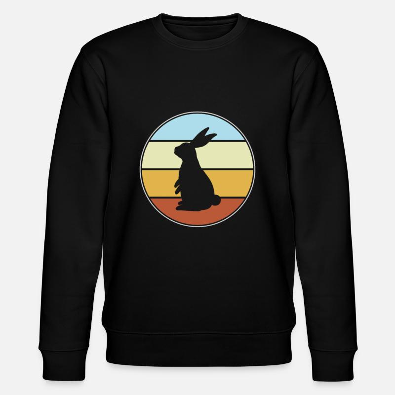 Rabbit retro - Stanley/Stella CHANGER Unisex Organic Sweatshirt - black