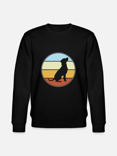Hund Retro - Stanley/Stella Unisex Bio-Sweatshirt CHANGER  - Schwarz