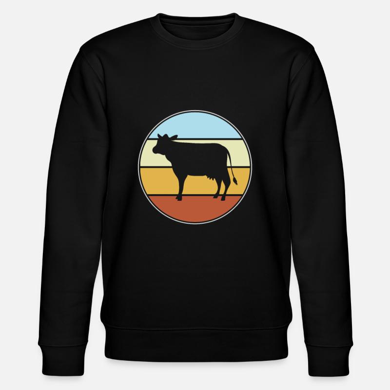 Vache Rétro - Sweat bio CHANGER Stanley/Stella Unisexe - noir