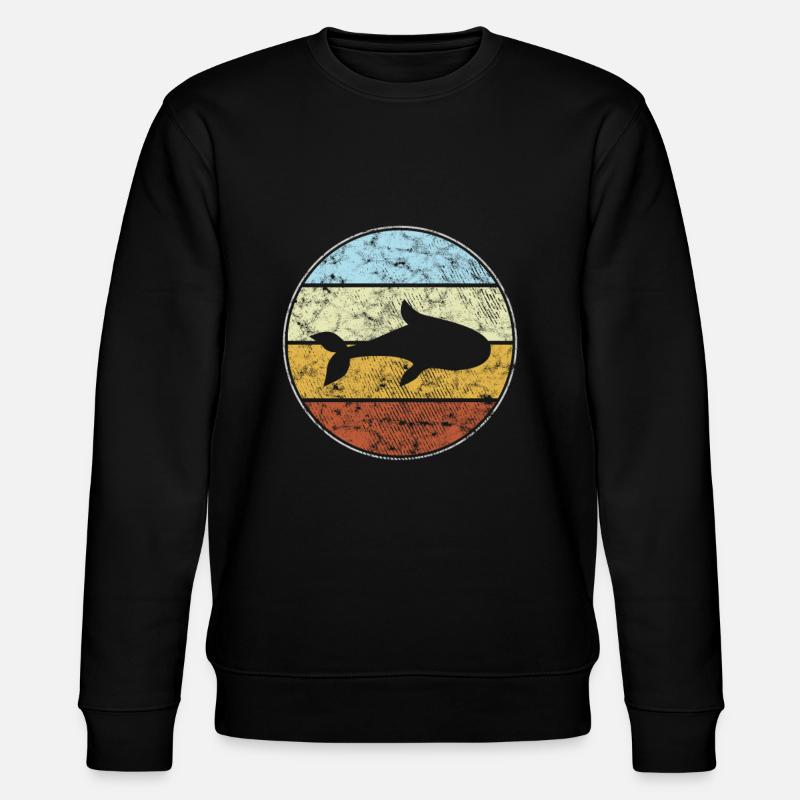Fisch Retro - Stanley/Stella Unisex Bio-Sweatshirt CHANGER  - Schwarz