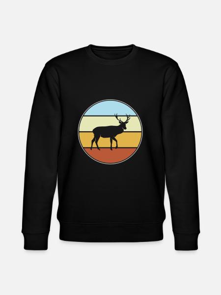 Hirsch Retro - Stanley/Stella CHANGER Unisex Organic Sweatshirt - black