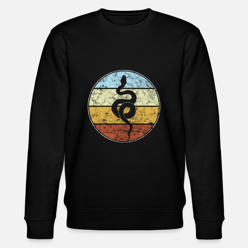 Snake Retro - Stanley/Stella CHANGER Unisex Organic Sweatshirt - black