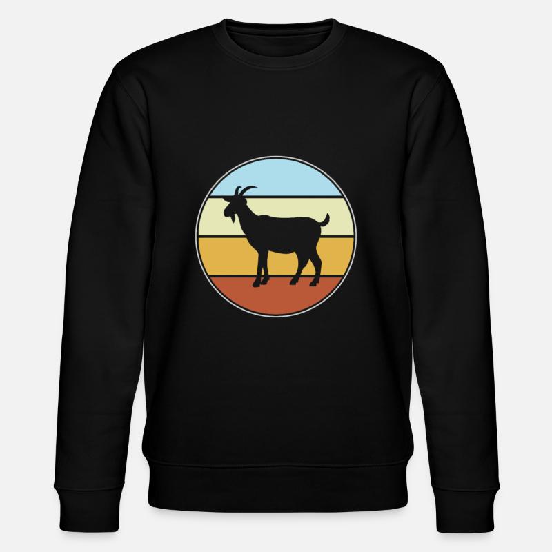Ziege Retro - Stanley/Stella Unisex Bio-Sweatshirt CHANGER  - Schwarz
