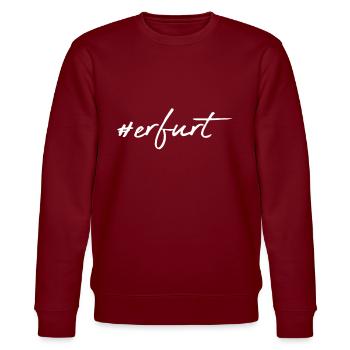 Erfurt - Stanley/Stella Unisex Bio-Sweatshirt CHANGER  - Burgunderrot - Vorne - Nik (191cm) & Marisol (170cm)