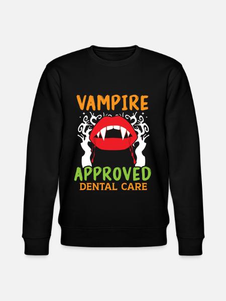 Vampire-certified dental care. - Stanley/Stella CHANGER Unisex Organic Sweatshirt - black