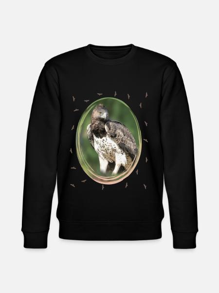 Kampørn - Ørn - Rovfugl - Fugle i Afrika - Stanley/Stella økologisk unisex-sweatshirt CHANGER  - sort