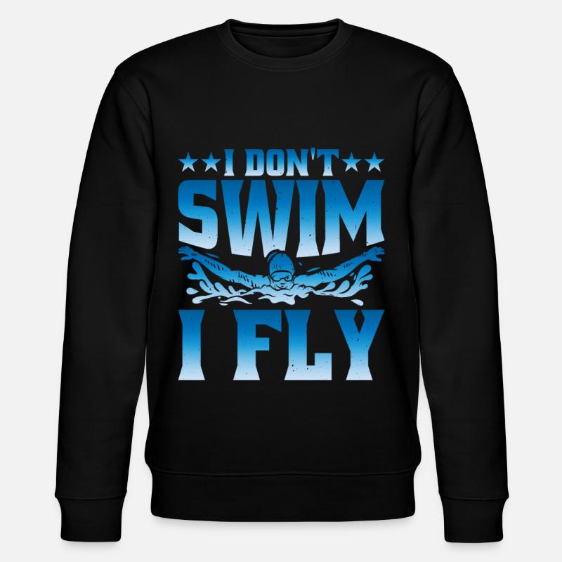I Don't Swim I Fly - Stanley/Stella Unisex Bio-Sweatshirt CHANGER  - Schwarz