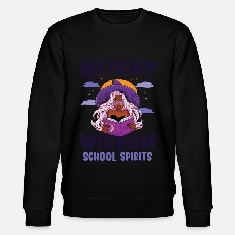 Witchcraft School Ghosts Teacher Halloween - Stanley/Stella CHANGER Unisex Organic Sweatshirt - black