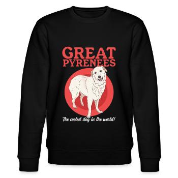 Pyrenean Mountain Dog Dogs Dog Owner Gift - Stanley/Stella CHANGER Unisex Organic Sweatshirt - black - Front - Nik (191cm) & Marisol (170cm)
