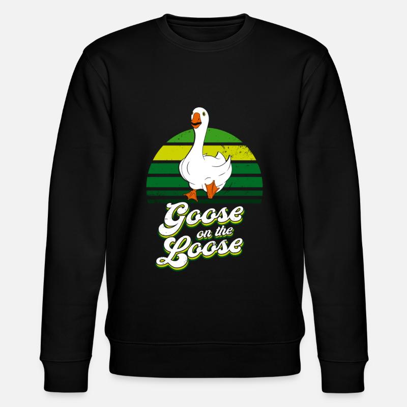 Lustige Gans Vogel Meme - Stanley/Stella Unisex Bio-Sweatshirt CHANGER  - Schwarz