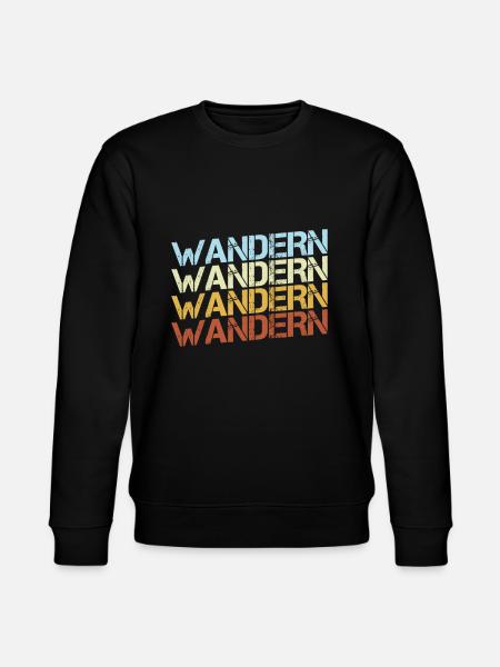 Wandern Retro - Stanley/Stella Unisex Bio-Sweatshirt CHANGER  - Schwarz