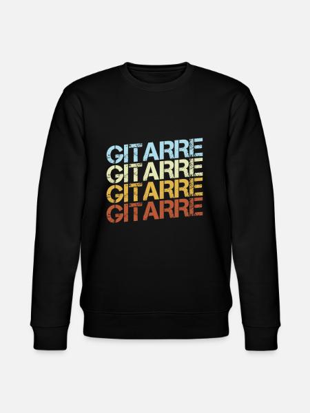 Gitarre Retro - Stanley/Stella Unisex Bio-Sweatshirt CHANGER  - Schwarz