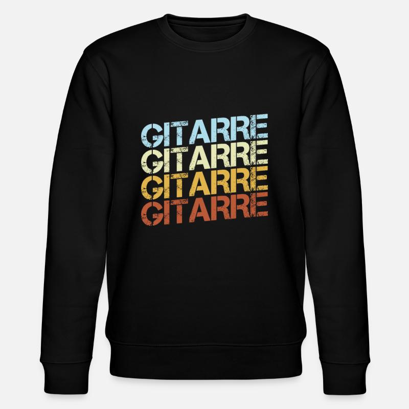 Gitarre Retro - Stanley/Stella Unisex Bio-Sweatshirt CHANGER  - Schwarz