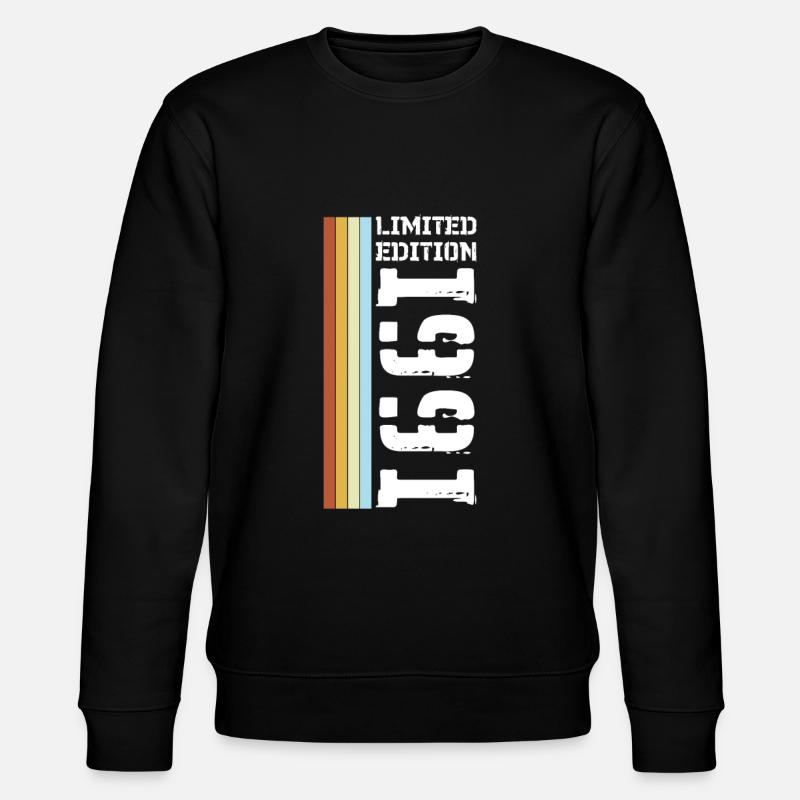 Limited Edition Retro 1991 - Stanley/Stella Unisex Bio-Sweatshirt CHANGER  - Schwarz