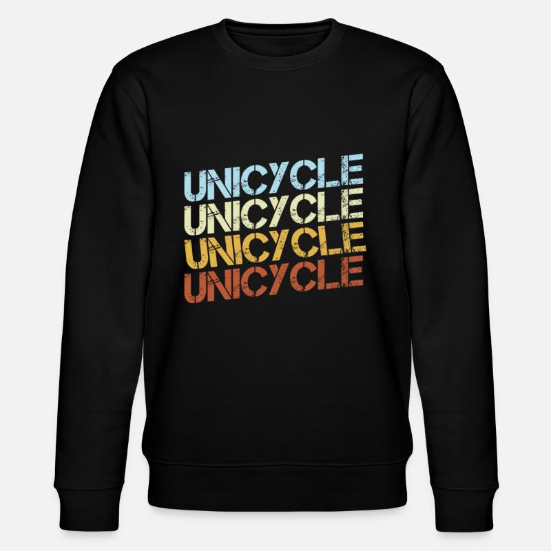 Unicycle Retro - Stanley/Stella CHANGER Unisex Organic Sweatshirt - black