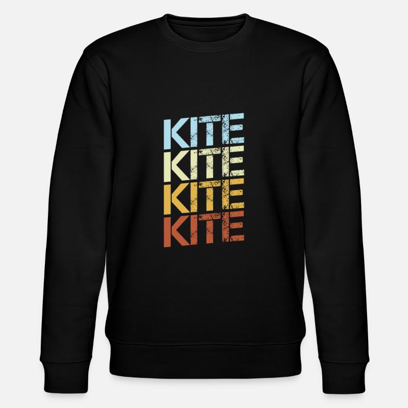 Kite Retro - Stanley/Stella CHANGER Unisex Organic Sweatshirt - black