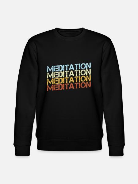 Meditation Retro - Stanley/Stella CHANGER Unisex Organic Sweatshirt - black