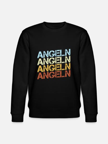 Angeln Retro - Stanley/Stella Unisex Bio-Sweatshirt CHANGER - Schwarz