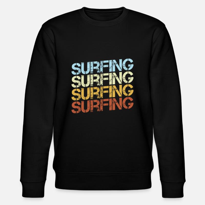 Surfing Retro - Stanley/Stella CHANGER Unisex Organic Sweatshirt - black