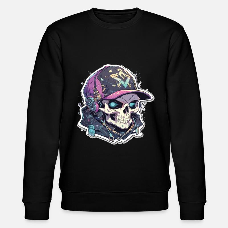 Crâne - Sweat bio CHANGER Stanley/Stella Unisexe - noir