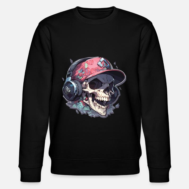 Crâne - Sweat bio CHANGER Stanley/Stella Unisexe - noir