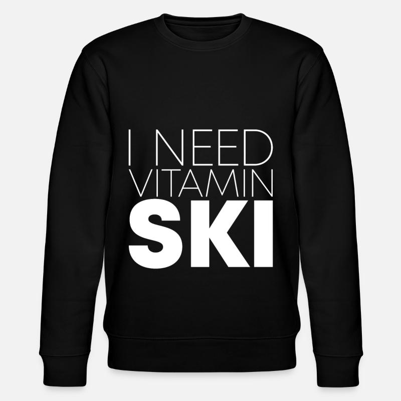 I Need Vitamin Ski - Stanley/Stella CHANGER Unisex Organic Sweatshirt - black