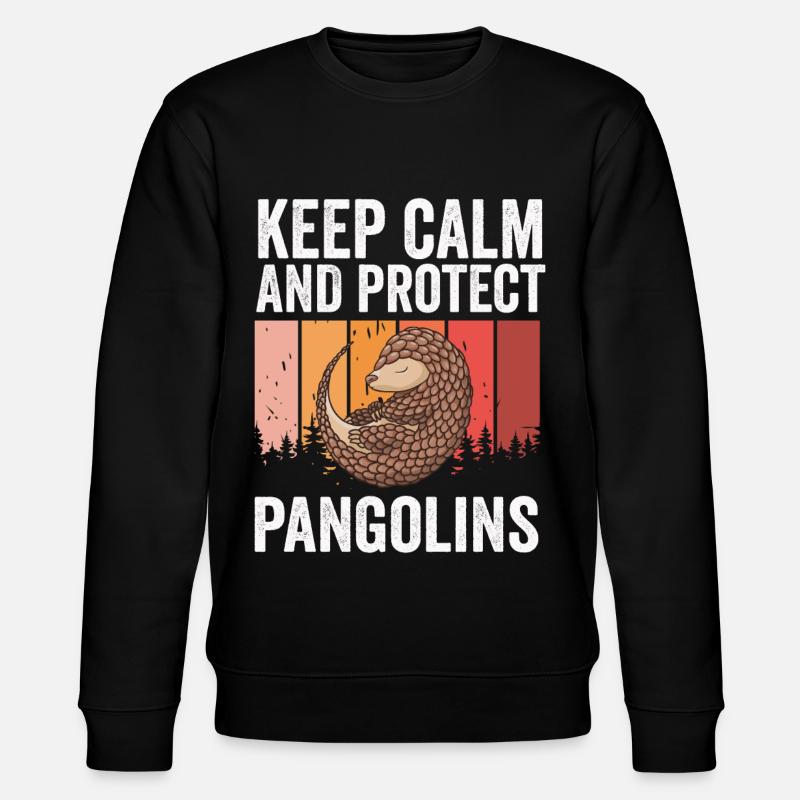 Protect pangolin owners - Stanley/Stella CHANGER Unisex Organic Sweatshirt - black