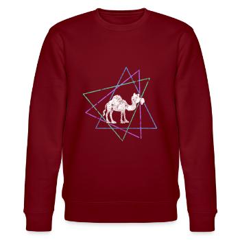 Dromedary - Stanley/Stella CHANGER Unisex Organic Sweatshirt - burgundy - Front - Nik (191cm) & Marisol (170cm)