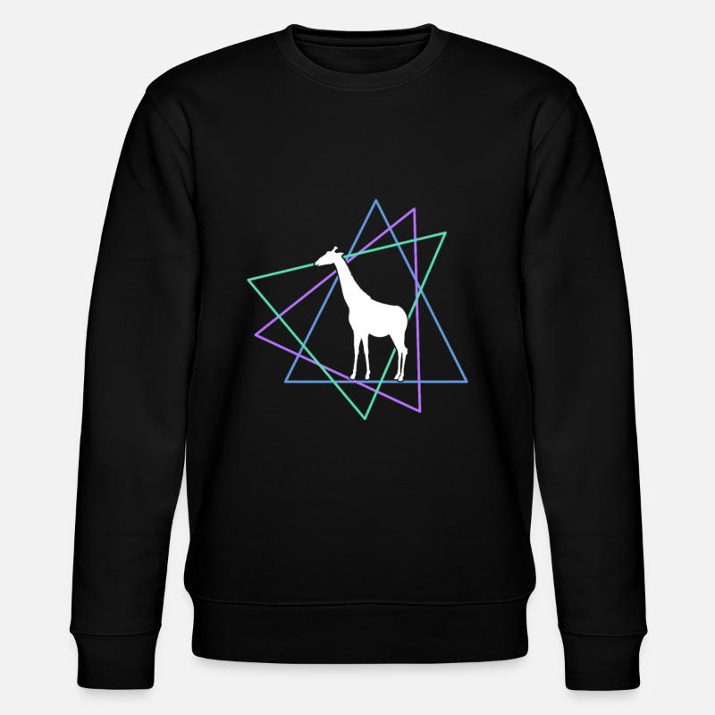 Giraffe - Stanley/Stella Unisex Bio-Sweatshirt CHANGER  - Schwarz