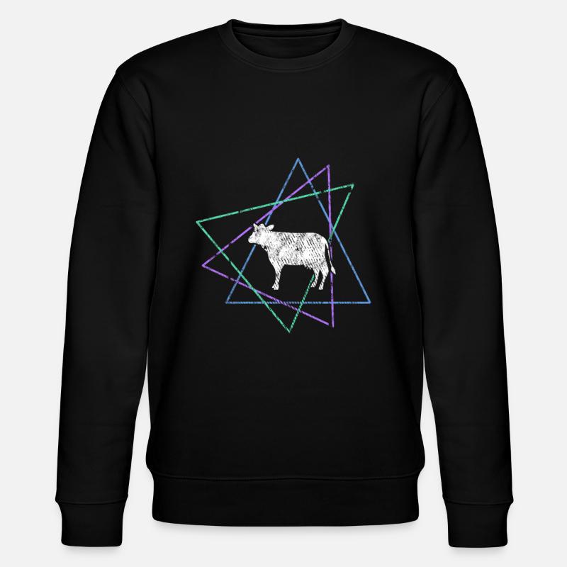 Kuh - Stanley/Stella Unisex Bio-Sweatshirt CHANGER  - Schwarz