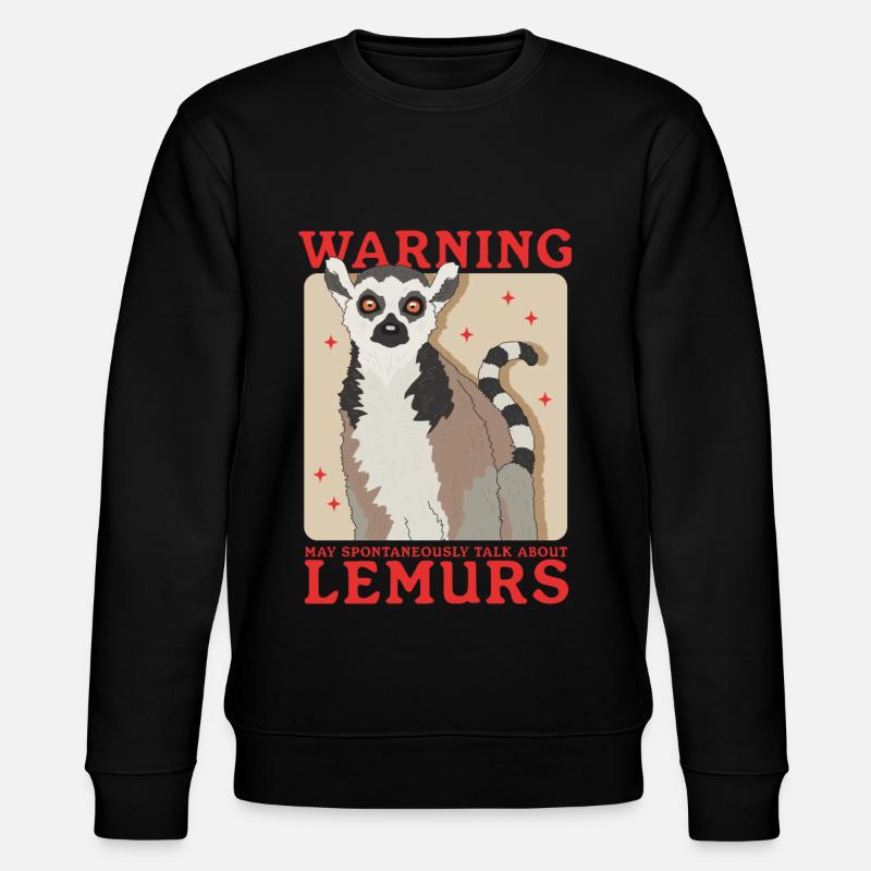 Lémurien à queue annelée cadeau - Sweat bio CHANGER Stanley/Stella Unisexe - noir