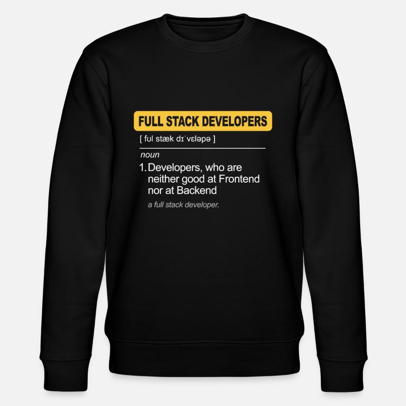 Programmer Humor Coding Jokes Developer - Stanley/Stella CHANGER Unisex Organic Sweatshirt - black