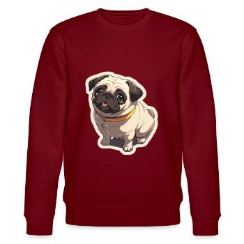 Carlin Carlin Chien Pug Cadeaux Carlin Amoureux du Carlin - Sweat bio CHANGER Stanley/Stella Unisexe - bordeaux - Devant - Nik (191cm) & Marisol (170cm)
