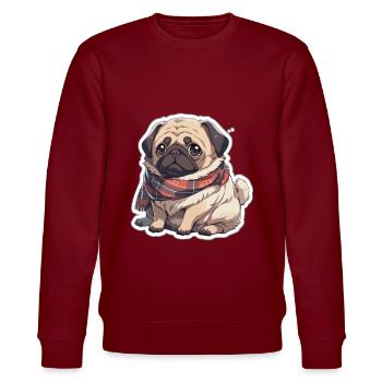 Carlin Carlin Chien Pug Cadeaux Carlin Amoureux du Carlin - Sweat bio CHANGER Stanley/Stella Unisexe - bordeaux - Devant - Nik (191cm) & Marisol (170cm)
